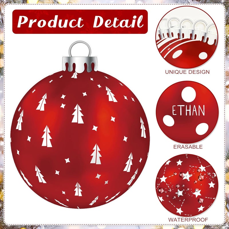 TREWAVE Christmas Ball Cutouts Bulletin Board Decorations Classroom Winter Holiday Cut-Outs Ornaments Home School Christmas Stickers for Wall Window Blackboard Decor - Image 3